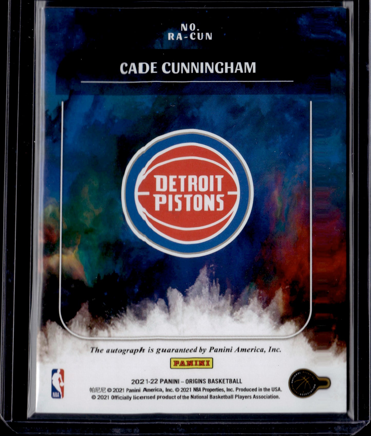 2021 Panini Origins Cade Cunningham Auto #RA-CUN RC