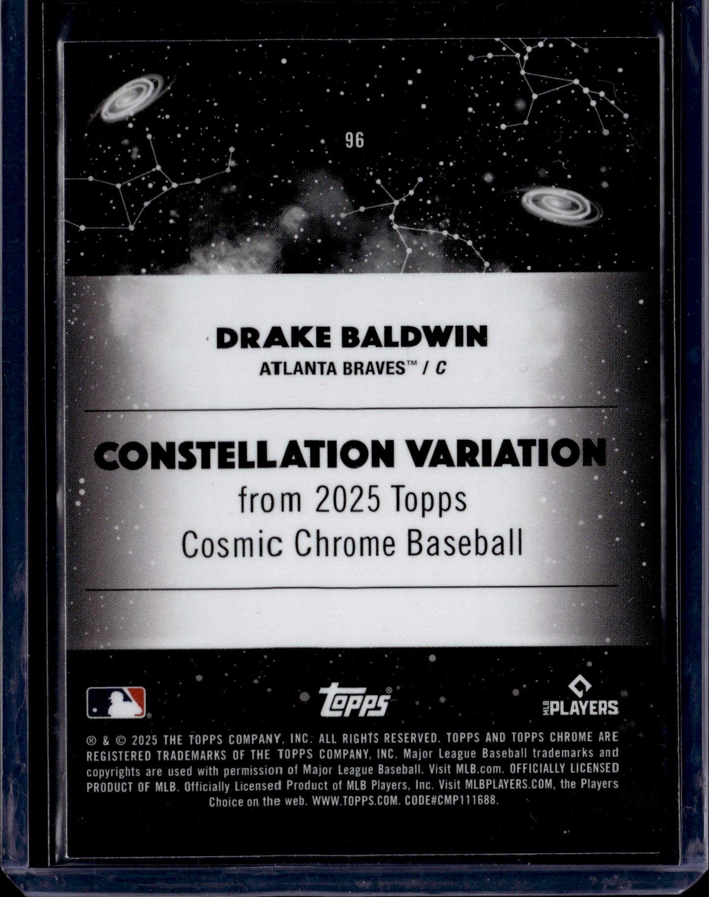2025 Topps Cosmic Chrome Baseball Drake Baldwin #96 Constellation SP RC