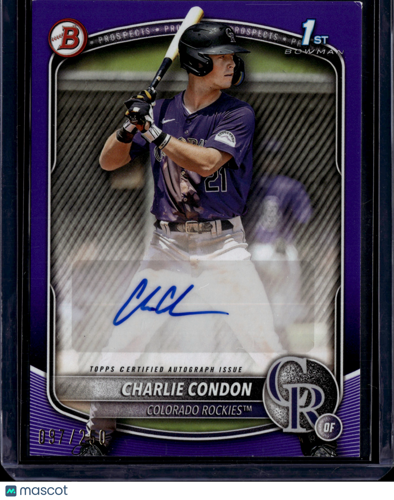 2025 Bowman Charlie Condon #BPA-CC Purple Auto /250