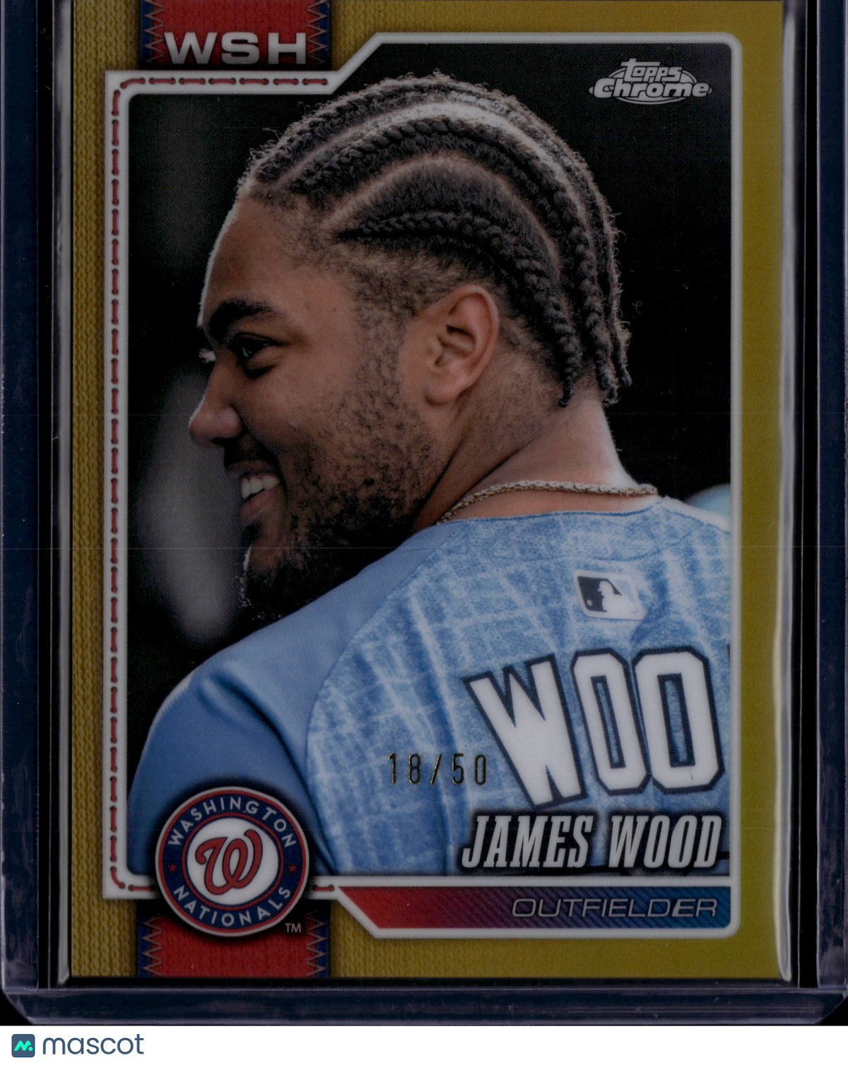 2026 Topps Chrome James Wood #128 Gold Variation /50