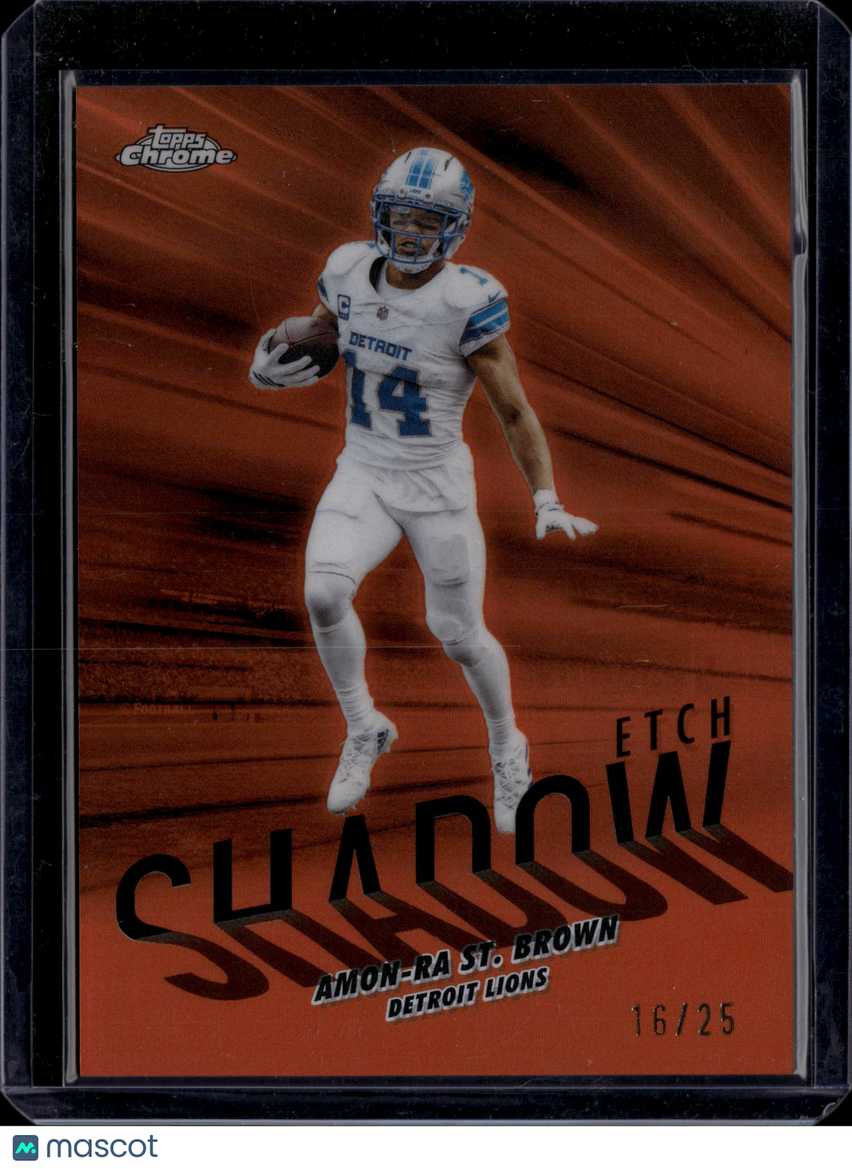 2025 Topps Chrome Shadow Etch Amon-Ra St. Brown #SE-24 Orange /25