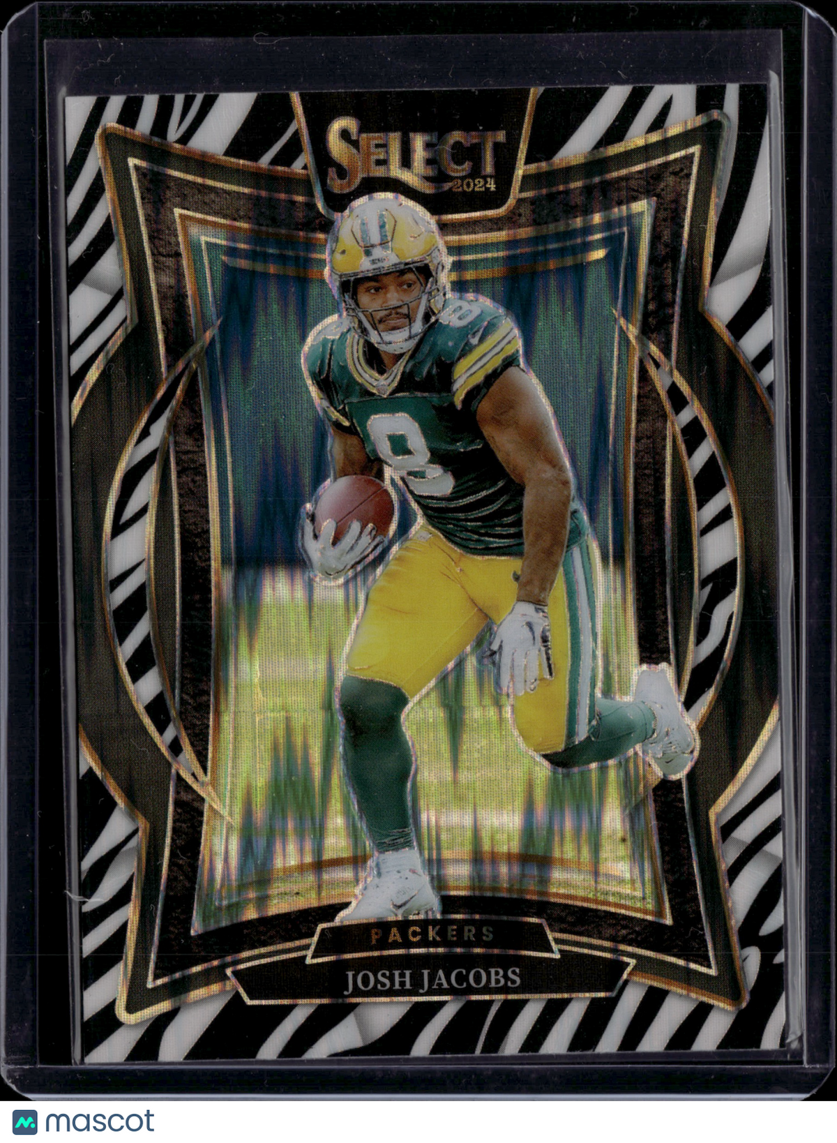 2025 Panini Select Josh Jacobs #73 Zebra Prizm