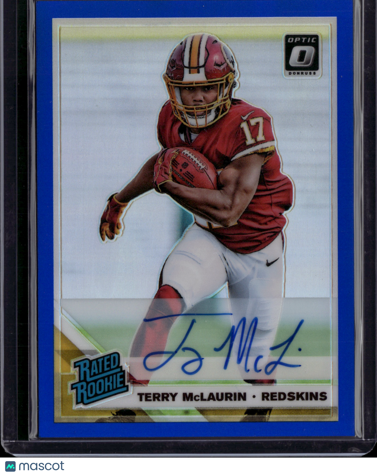 2019 Panini Donruss Optic Football Terry McLaurin #179 Blue Auto /25