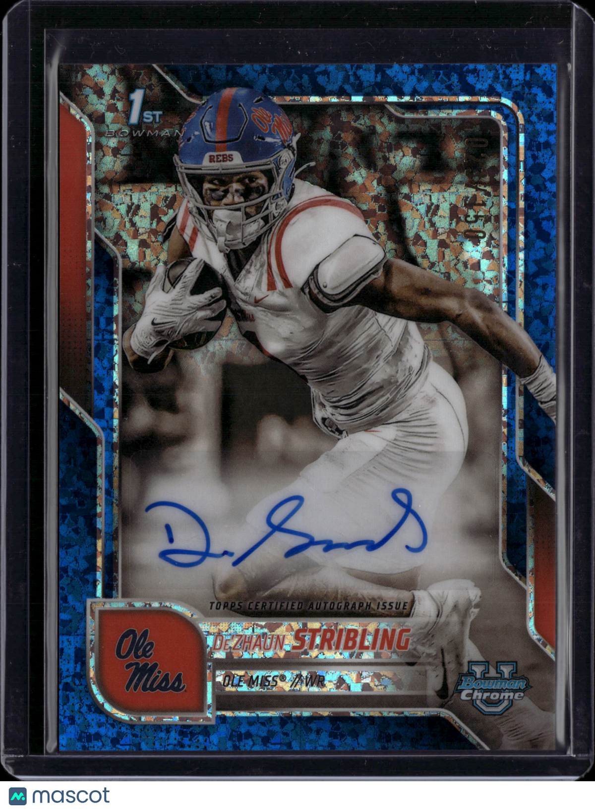 2025 Bowman Chrome University De'Zhaun Stribling #BCA-DST Blue Auto /150