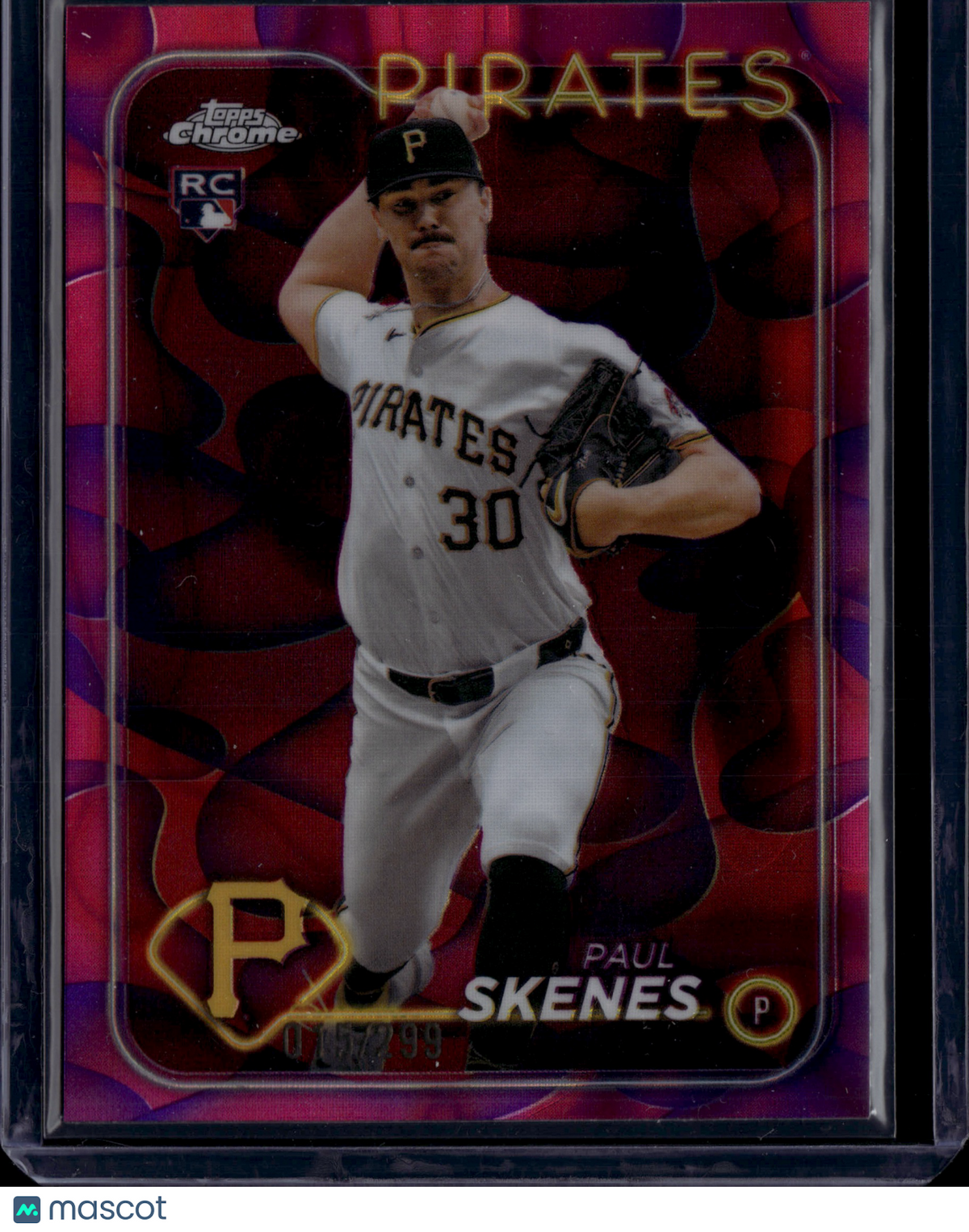 2024 Topps Chrome Update Paul Skenes #USC88 Magenta Wave Refractor RC 01/299
