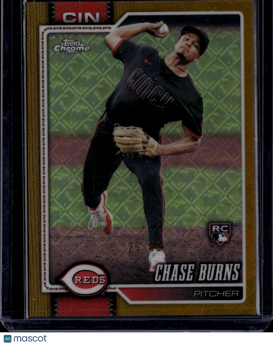 2026 Topps Chrome Logofractor Chase Burns #134 Gold /50 RC