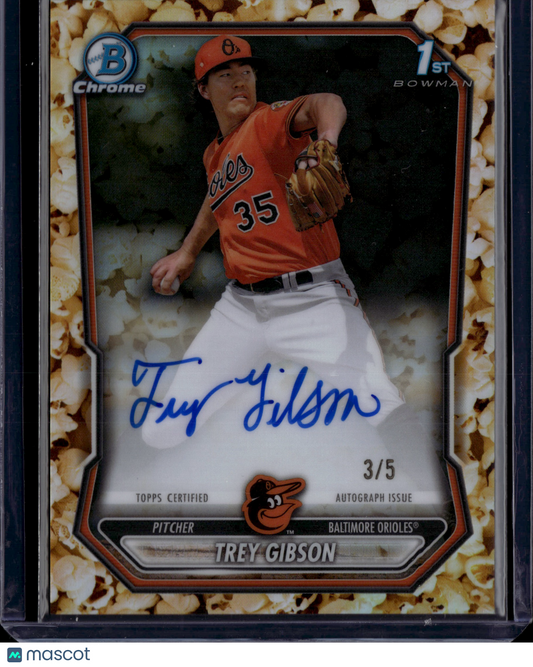2026 Bowman Chrome Trey Gibson #CPA-TGI Snack Pack Popcorn Auto /5