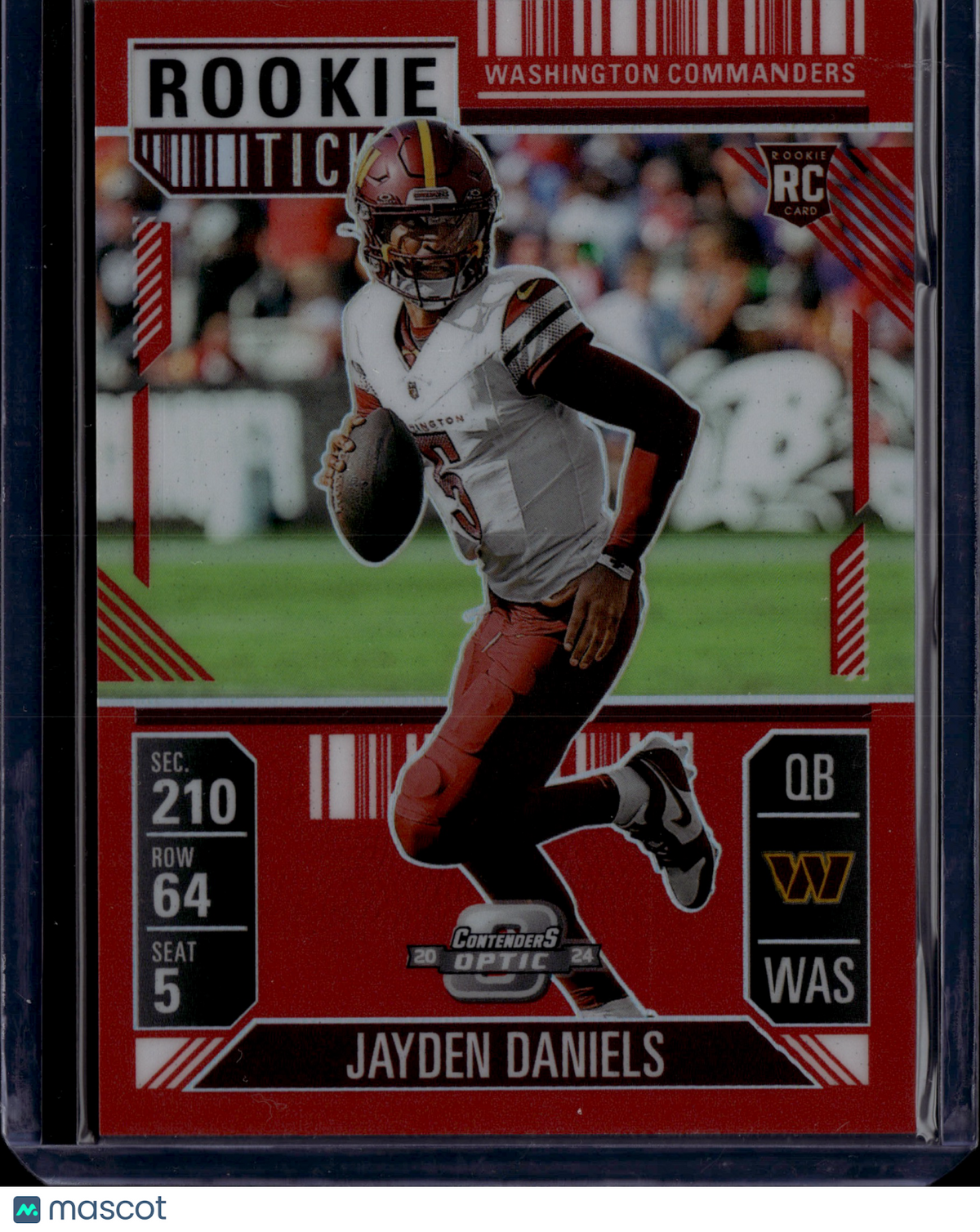 2025 Panini Contenders Optic Jayden Daniels #75 Red RC /199