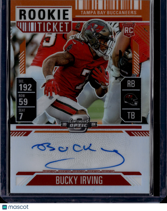 2025 Panini Contenders Optic Football Bucky Irving #122 Variation Auto /35 RC