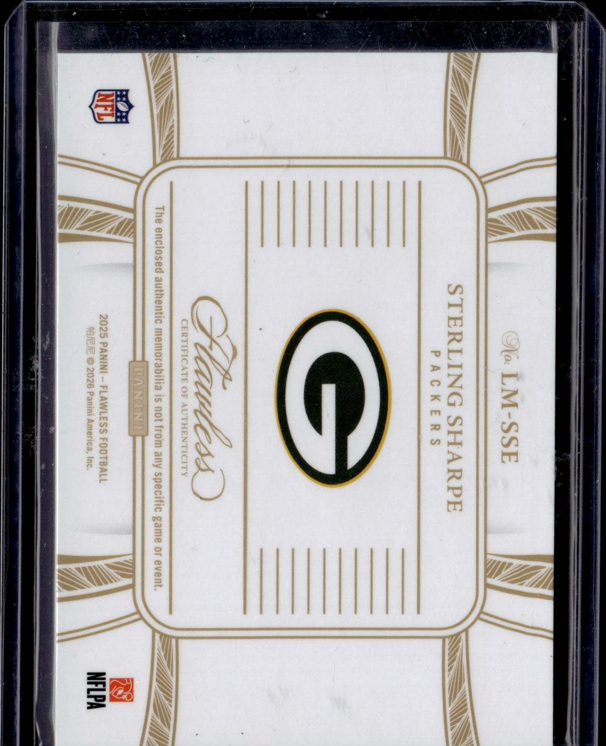 2026 Panini Flawless Sterling Sharpe #LM-SSE  Dual Patch /5