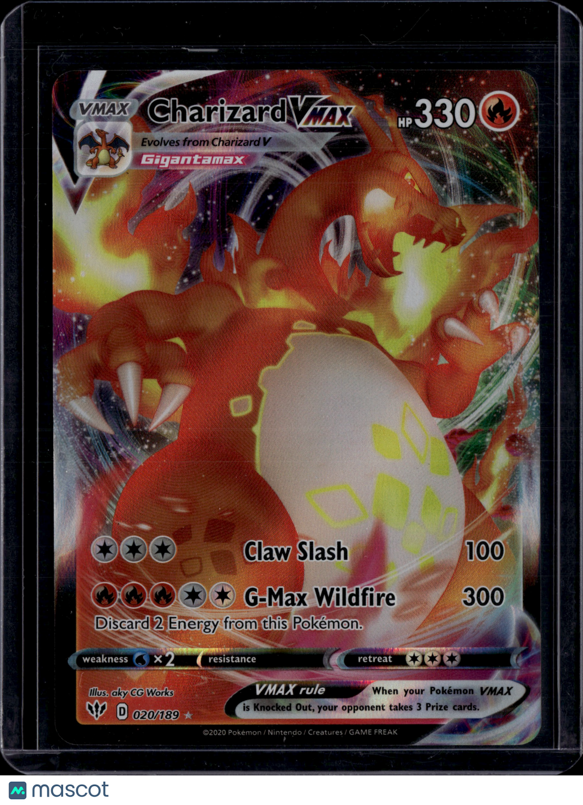 2020 Darkness Ablaze Charizard VMAX Holo #20/189