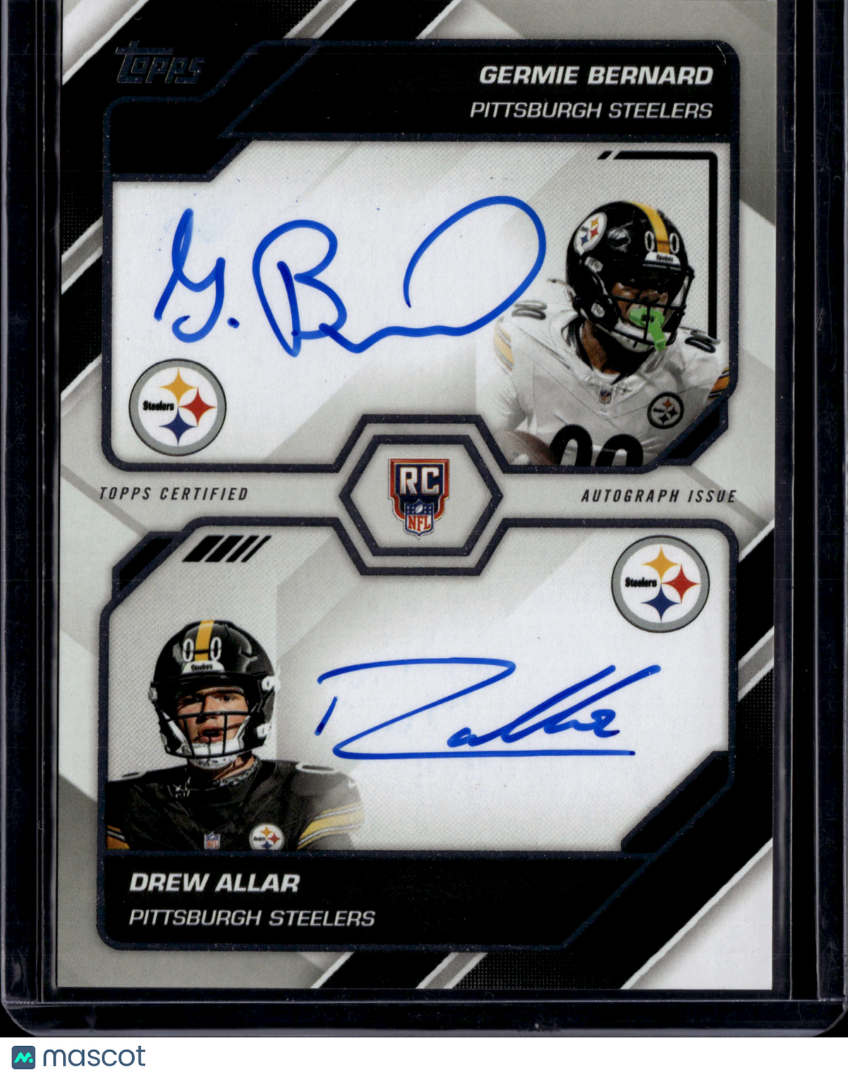 2026 Topps Flagship Football First Dual Signatures Germie Bernard Drew Allar RC