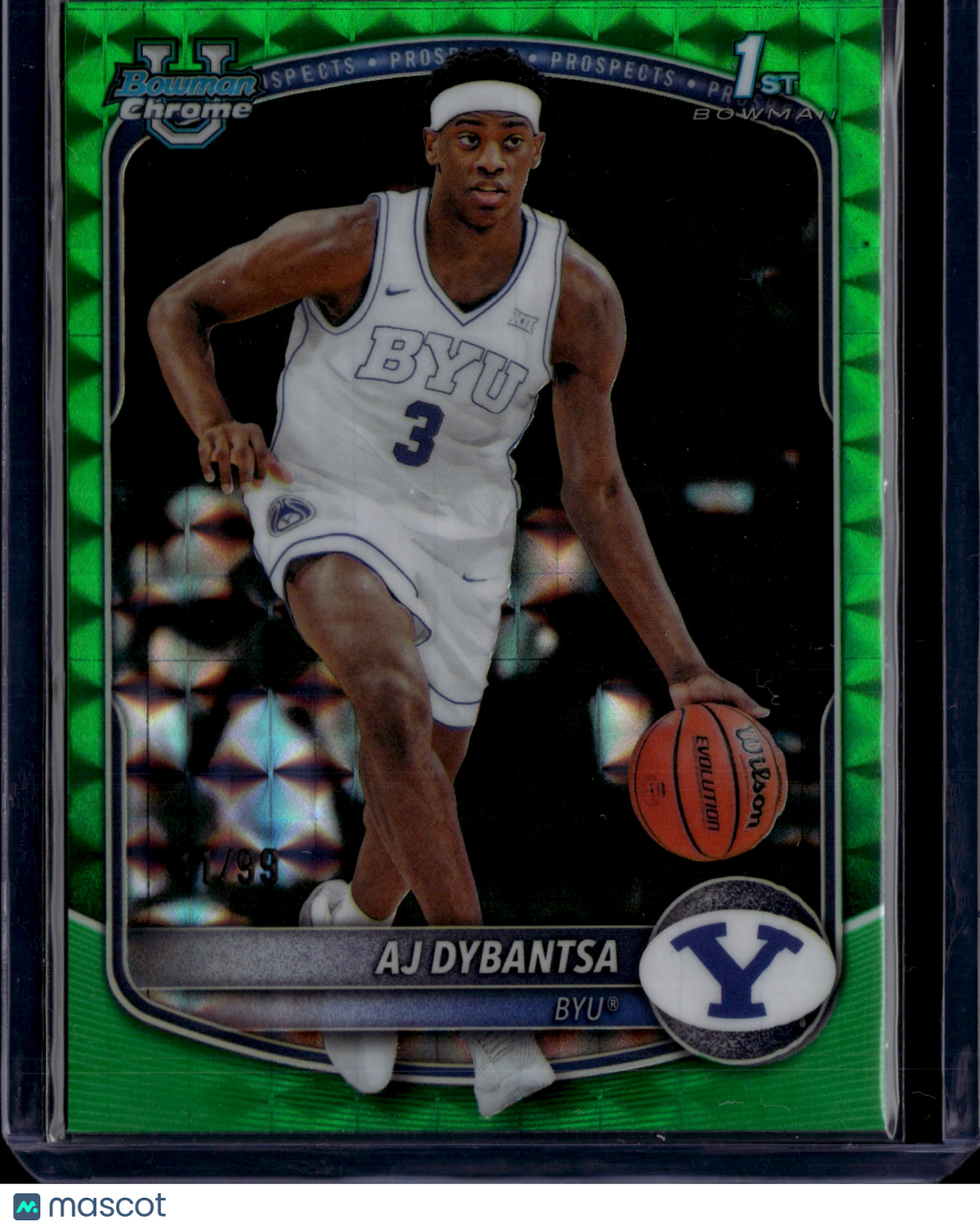 2025 Bowman Chrome AJ Dybantsa #BCP-1 Green Geometric /99