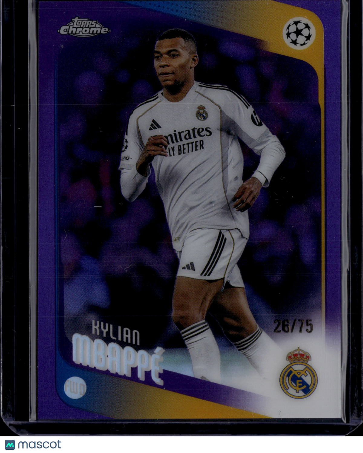 2026 Topps Chrome Kylian Mbappé #112 Purple /75