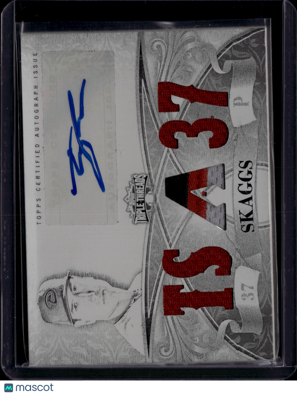 2013 Topps Triple Threads Tyler Skaggs #TTAR-TS3 White Whale 1/1 Patch Auto