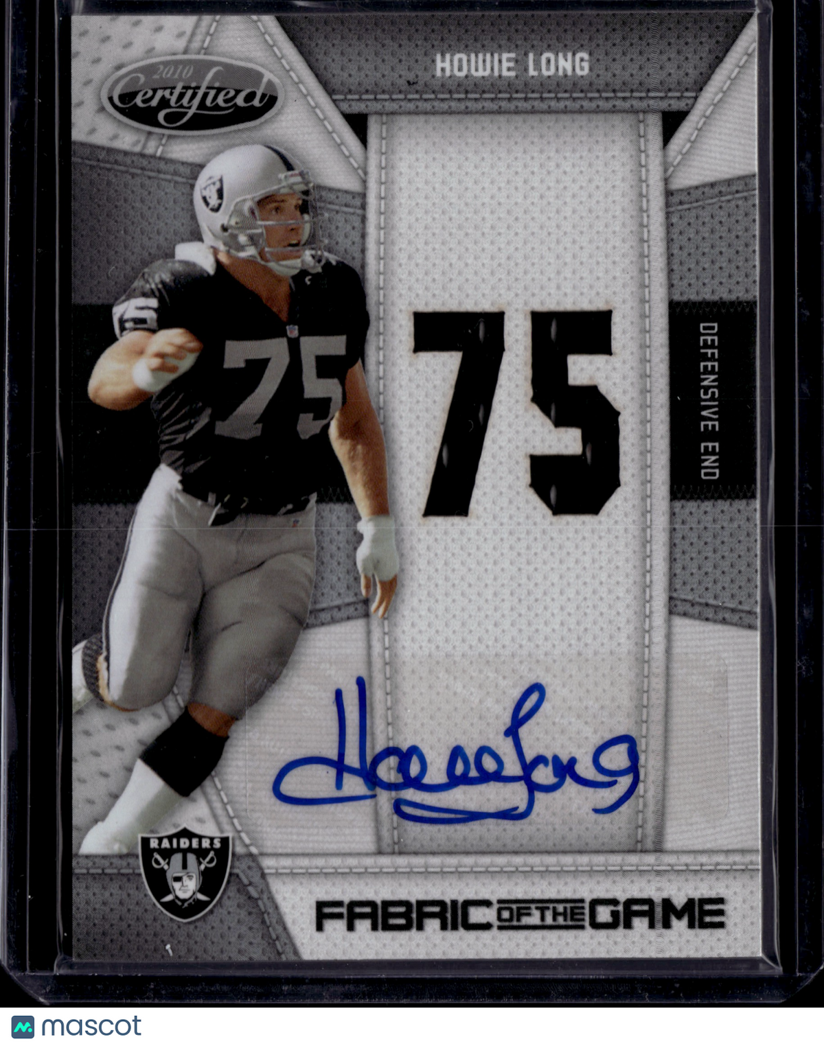 2010 Panini Certified Fabric of the Game Howie Long #67 Auto /25 Memorabilia