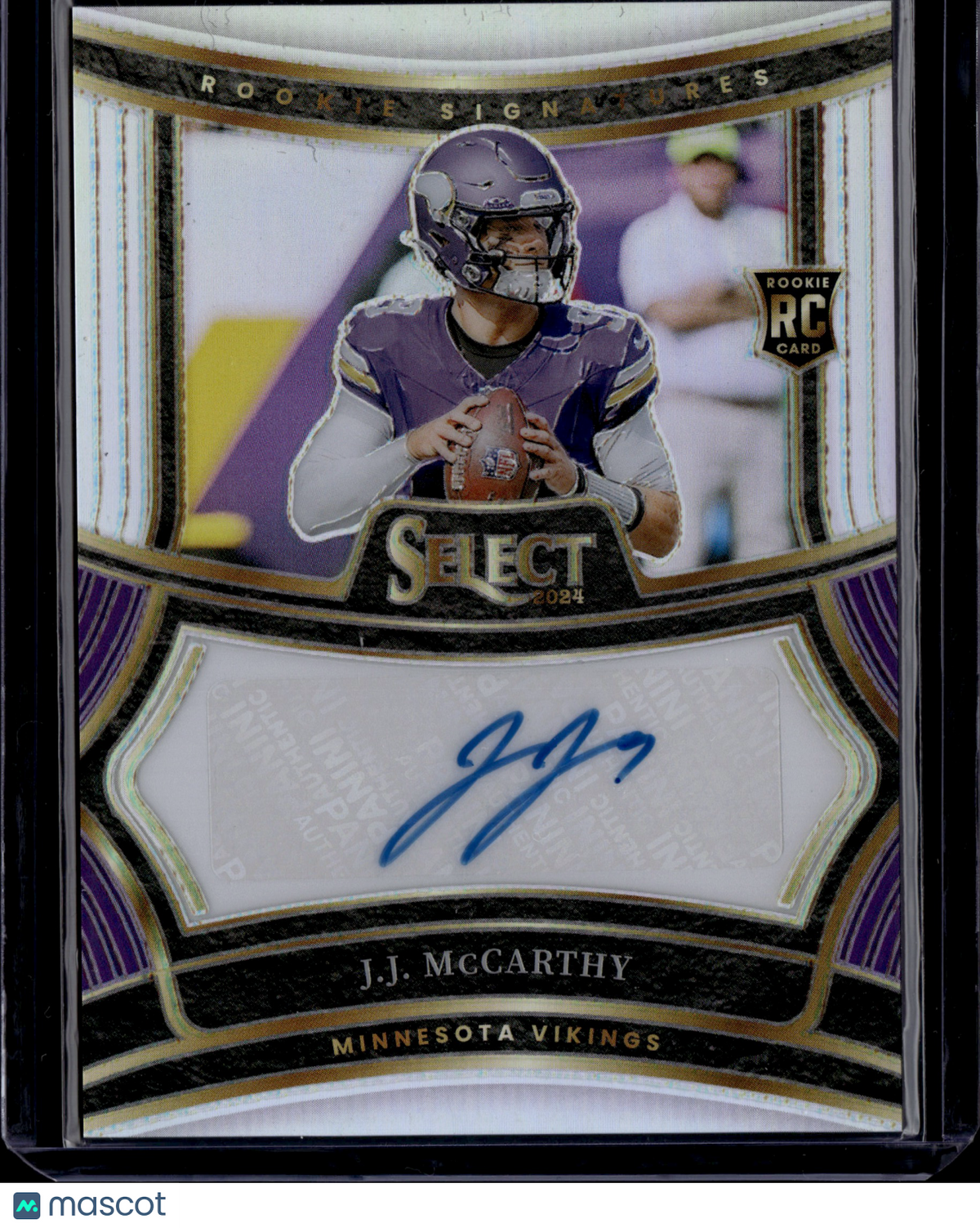 2025 Panini Select J.J. McCarthy Auto /399 #RSP-JMY RC
