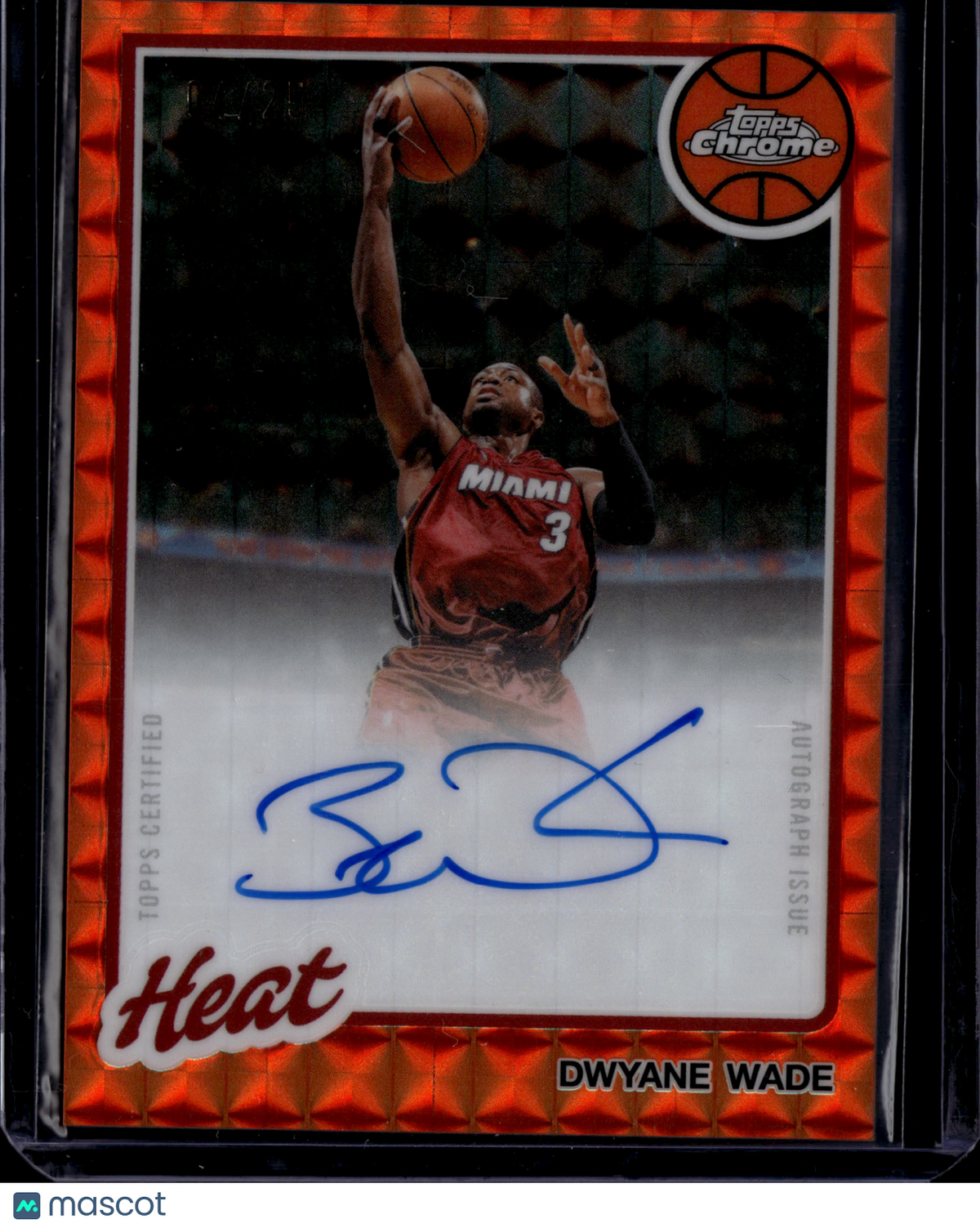 2026 Topps Chrome Updates Basketball Dwyane Wade Orange Auto /25