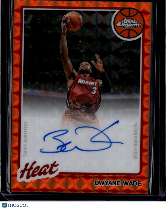 2026 Topps Chrome Updates Basketball Dwyane Wade Orange Auto /25