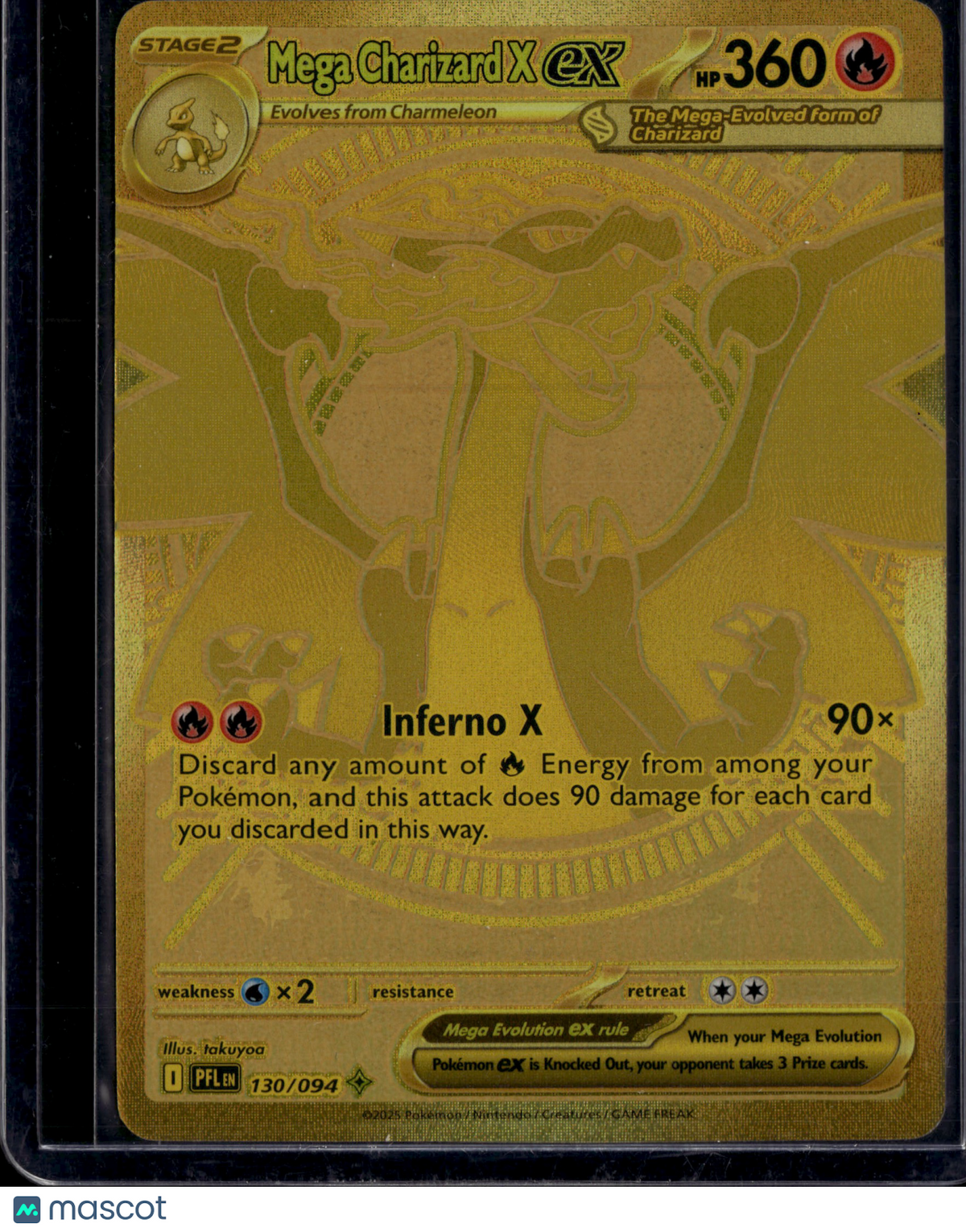 2025 Mega Evolution – Phantasmal Flames Mega Charizard X EX Gold SR #130/94