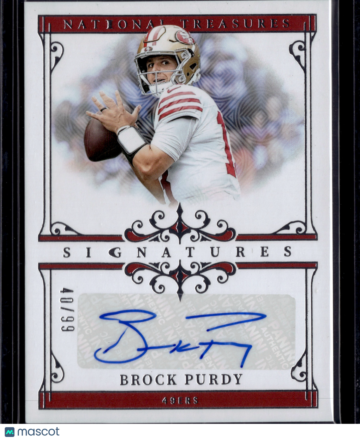 2026 Panini National Treasures Signatures Brock Purdy #SIG-BPY Auto /99