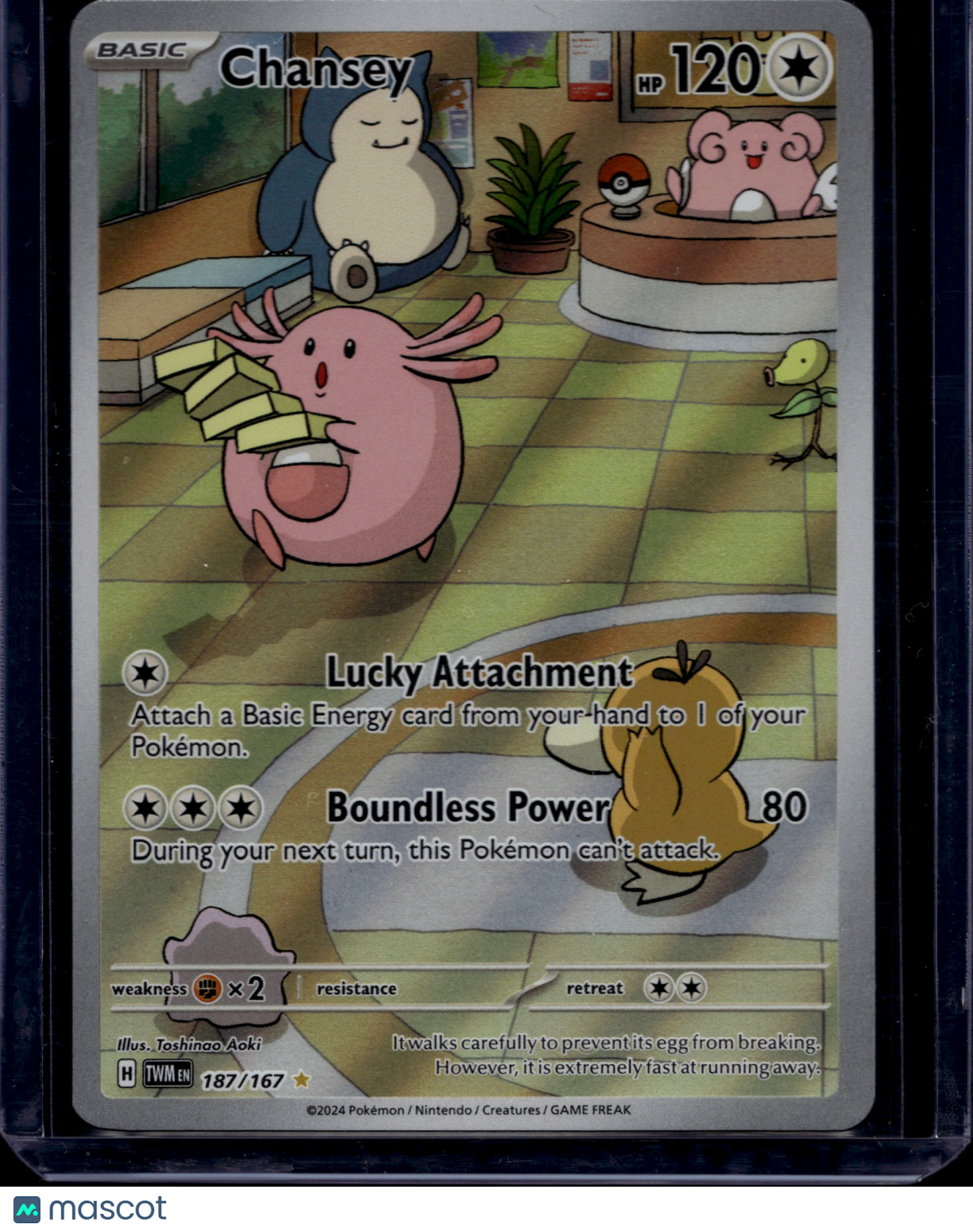 2024 Twilight Masquerade Chansey Holo Secret Rare #187/167