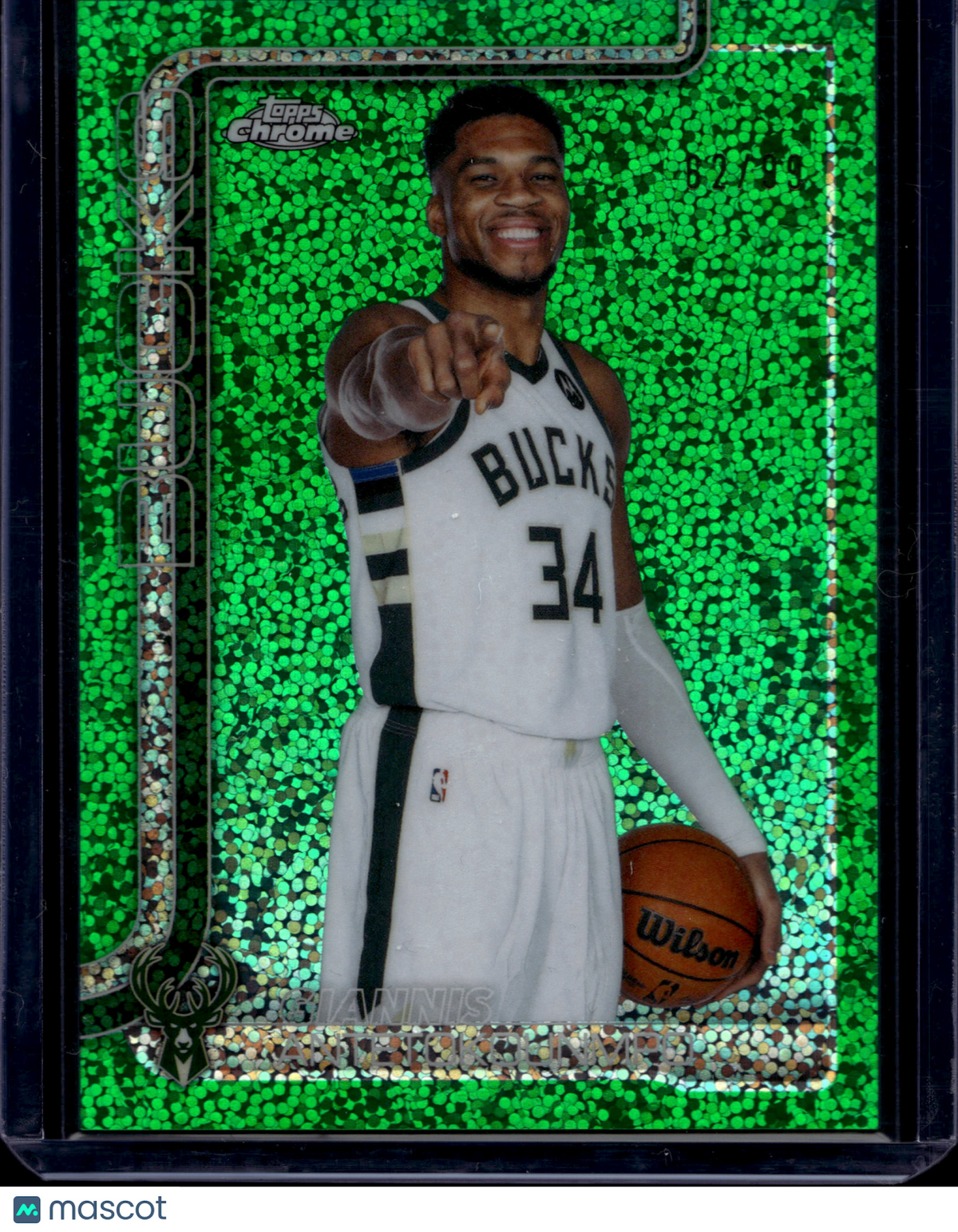 2026 Topps Chrome Giannis Antetokounmpo #7 Green Variation /99