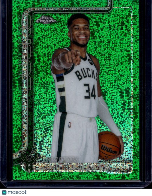 2026 Topps Chrome Giannis Antetokounmpo #7 Green Variation /99