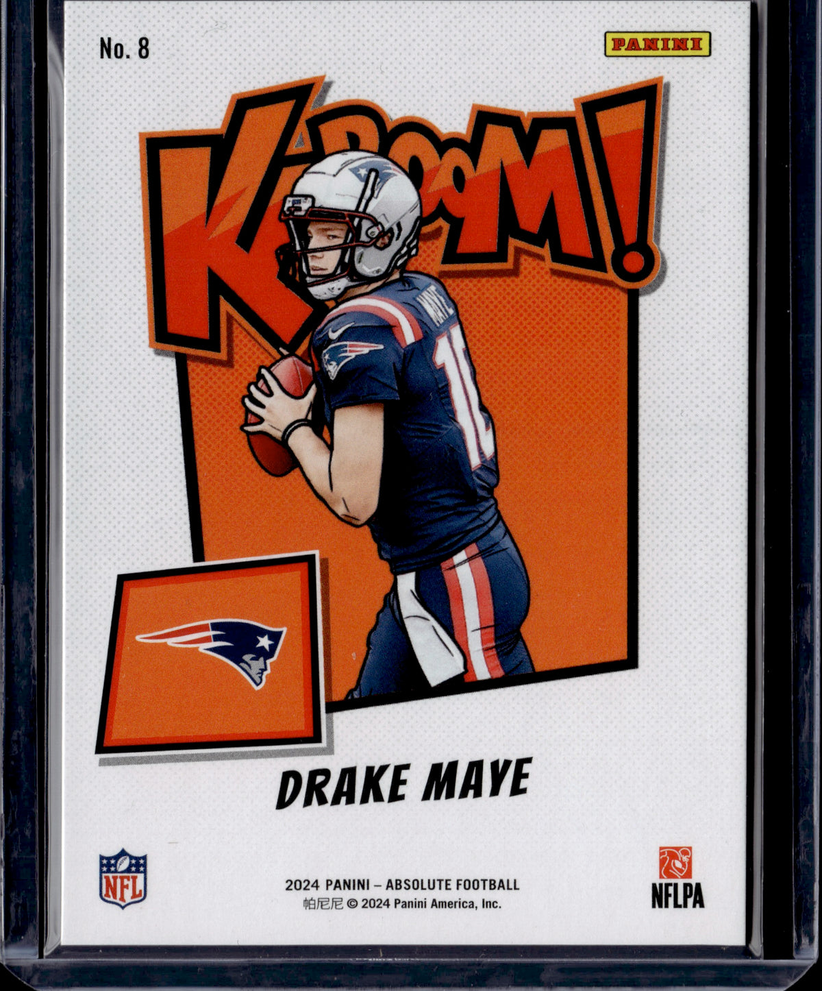 2024 Panini Absolute Kaboom Drake Maye #8 RC