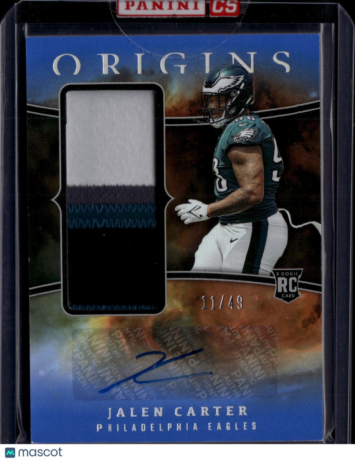 2023 Panini Origins Football Jalen Carter Jumbo Jersey Autographs Patch RC/49