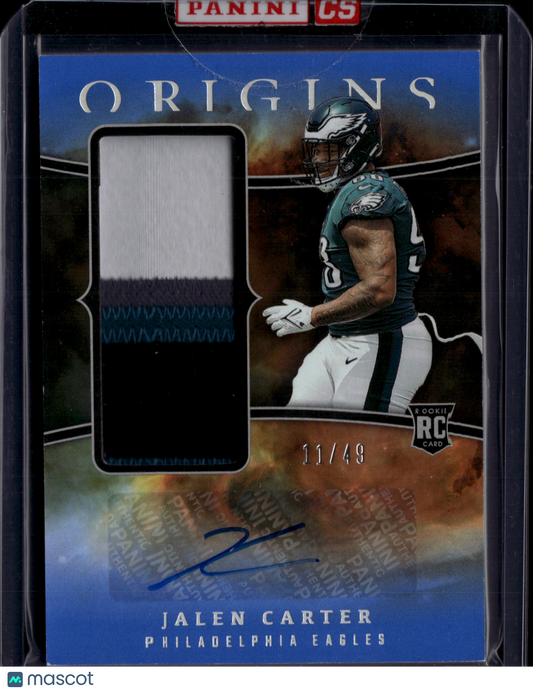 2023 Panini Origins Football Jalen Carter Jumbo Jersey Autographs Patch RC/49