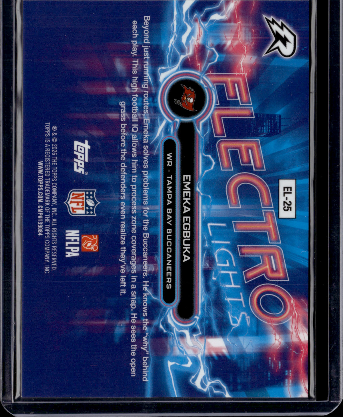2026 Topps Emeka Egbuka Electro Lights #EL-25 RC