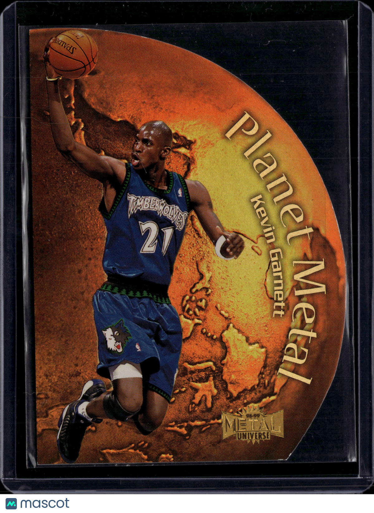 1998 SkyBox Metal Universe Planet Metal Kevin Garnett #7 of 15 PM
