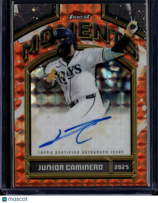 2026 Topps Finest Junior Caminero Auto #FMA-JC Orange /25