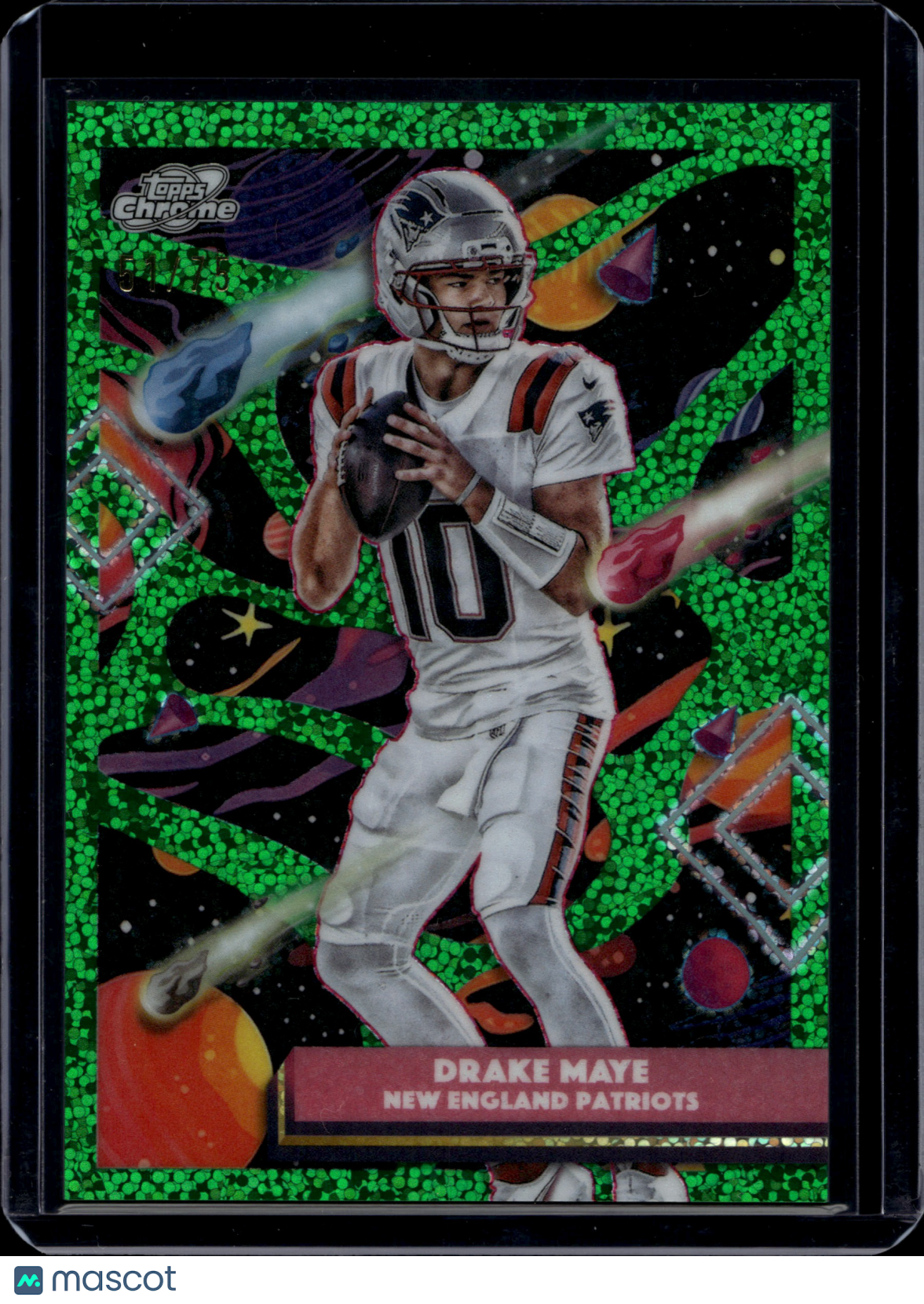 2025 Topps Chrome Drake Maye #66 Green /75