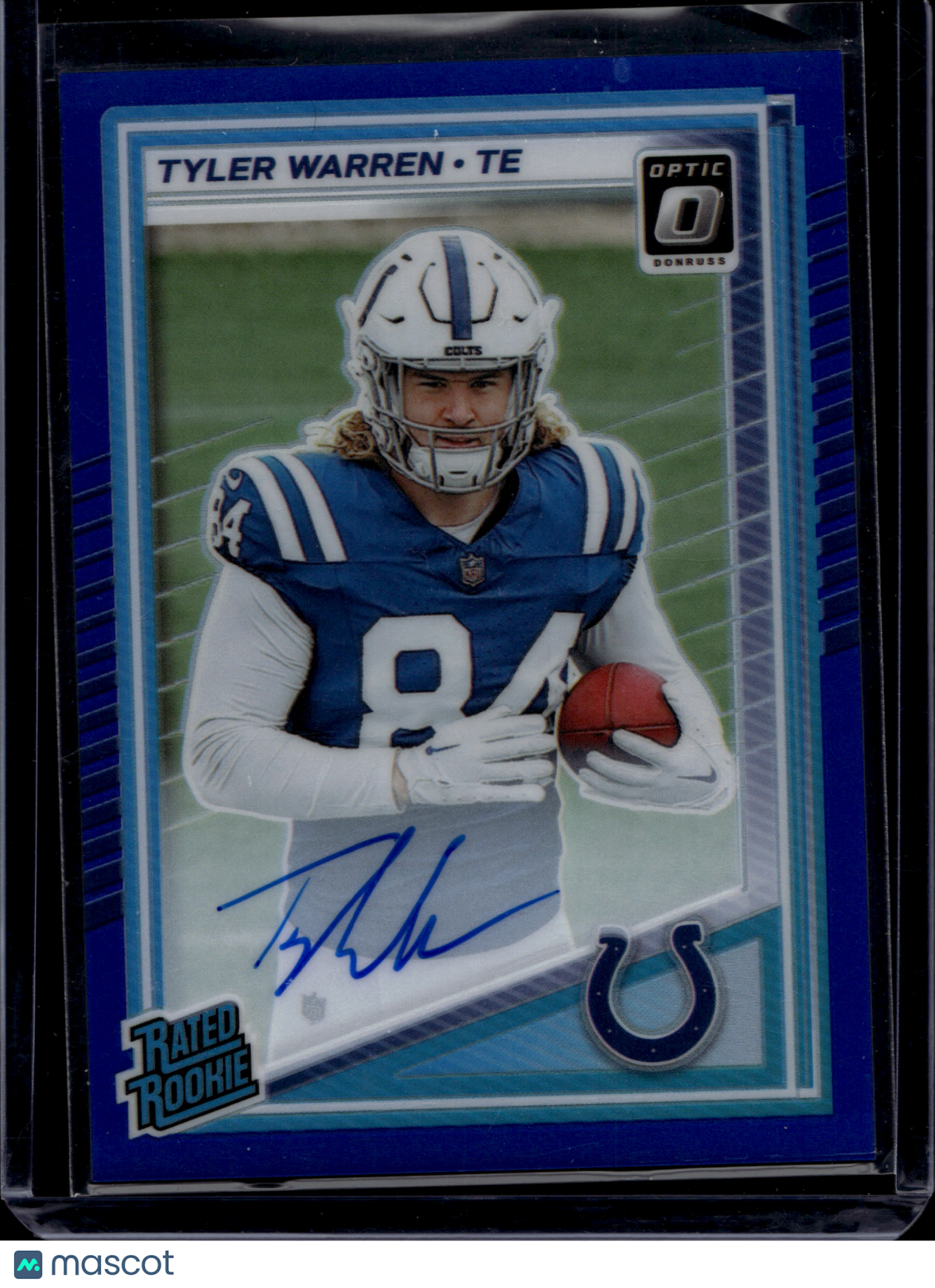2025 Panini Donruss Optic Football Tyler Warren #234 Blue Auto /149