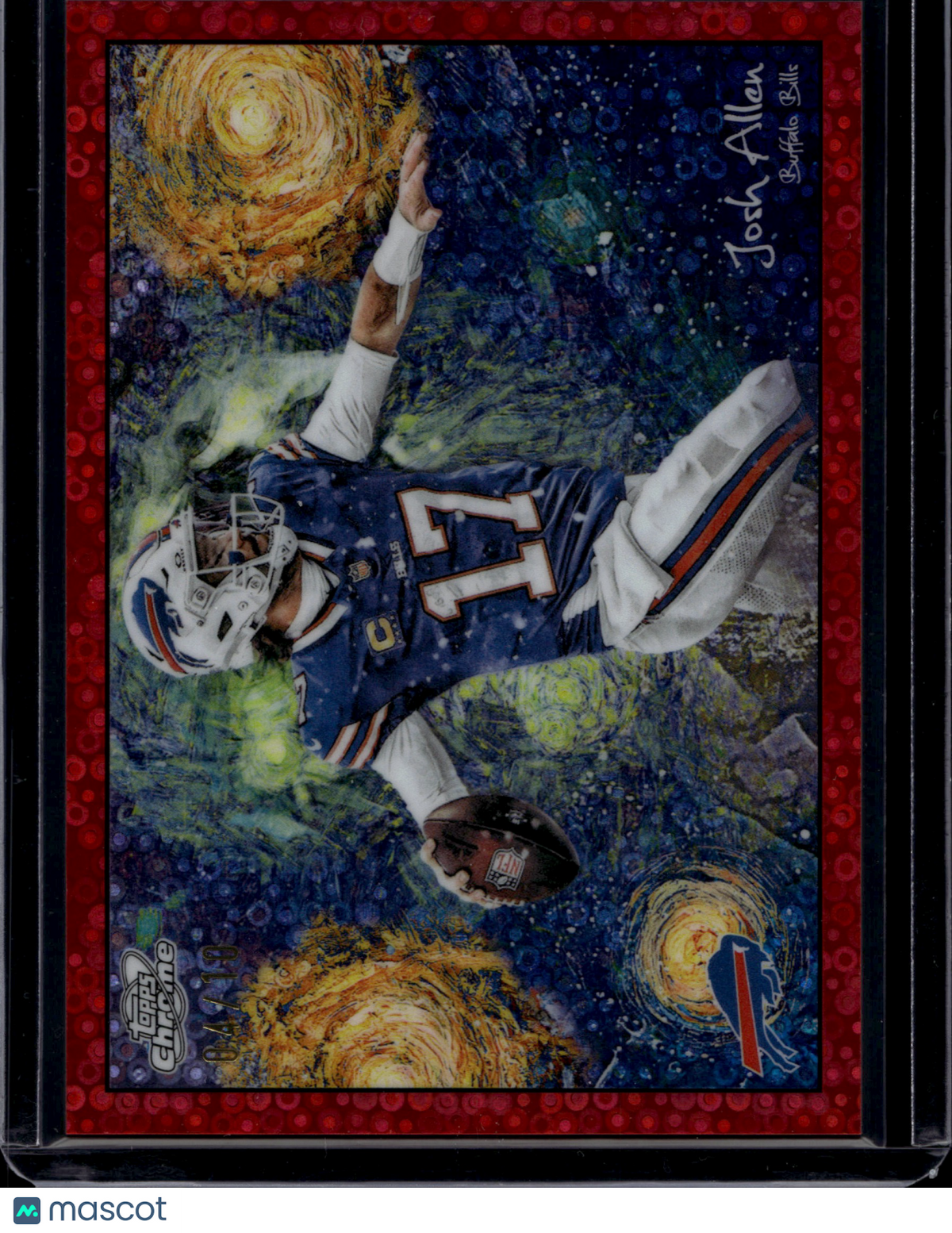 2025 Topps Chrome Josh Allen #STN-12 Red Lunar /10