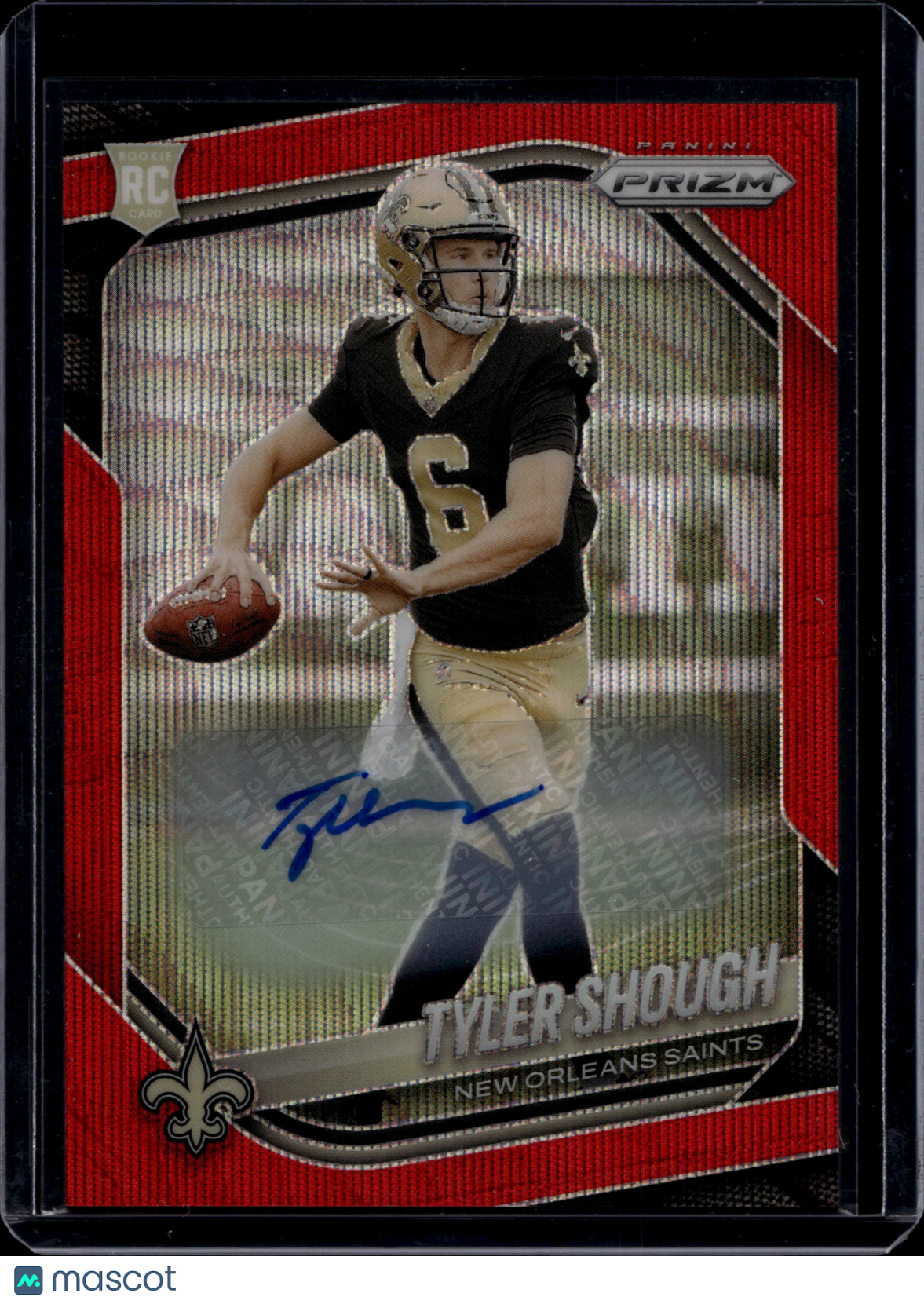 2025 Panini Prizm Football Tyler Shough #327 Red Wave Auto /149 RC