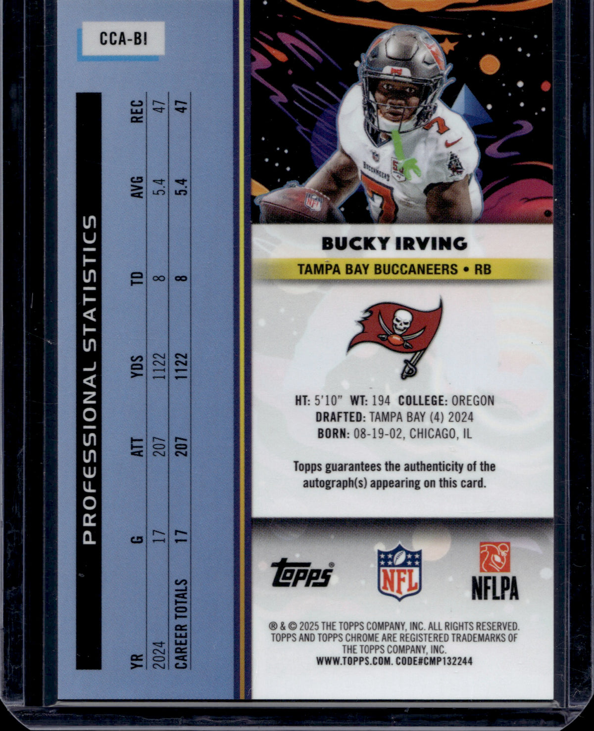 2025 Topps Chrome Cosmic Bucky Irving Auto /10 Lunar Box