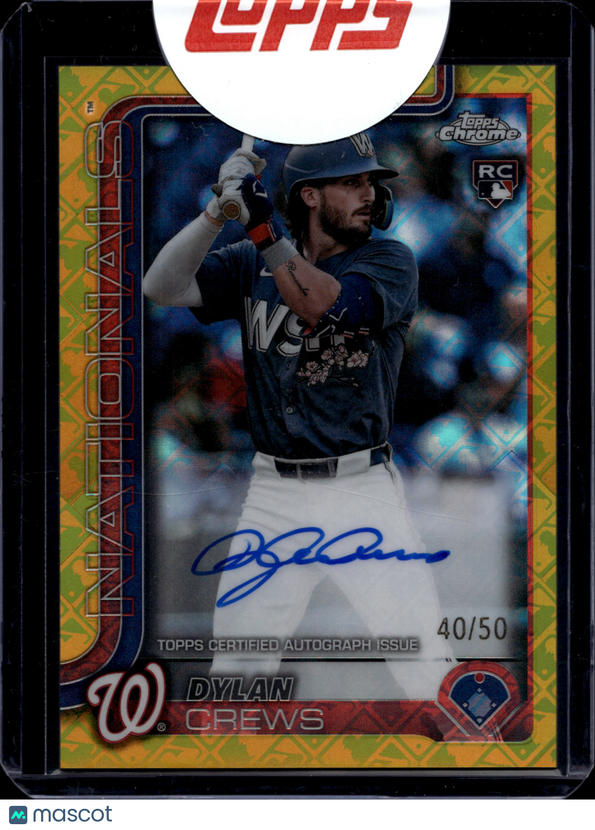 2025 Topps Chrome Dylan Crews #RA-DC Gold Auto /50 RC