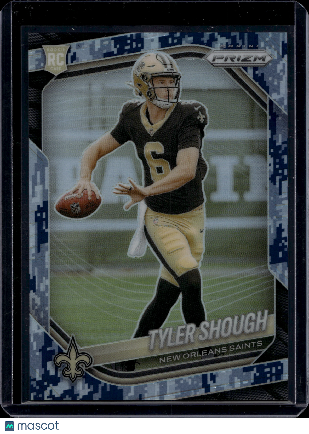 2025 Panini Prizm Football Tyler Shough #327 Navy Camo /25 RC