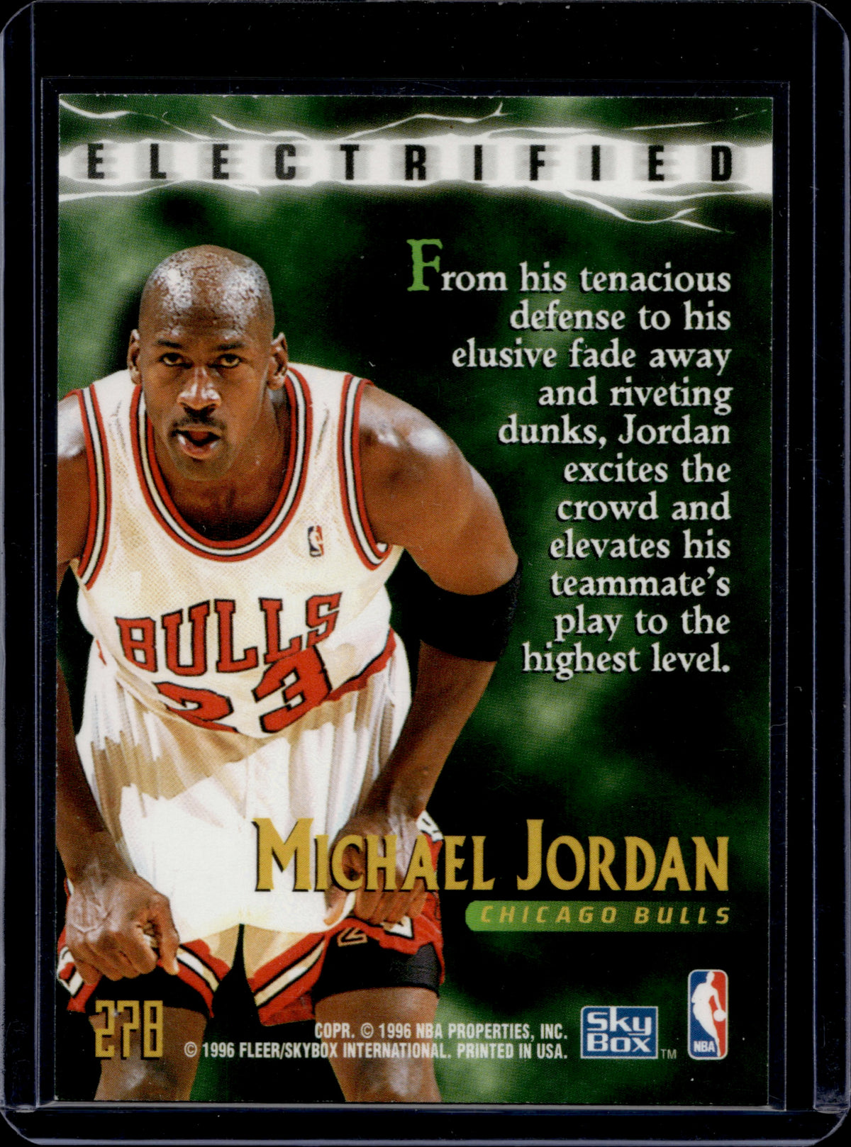1996 SkyBox Premium Michael Jordan Electrified #278