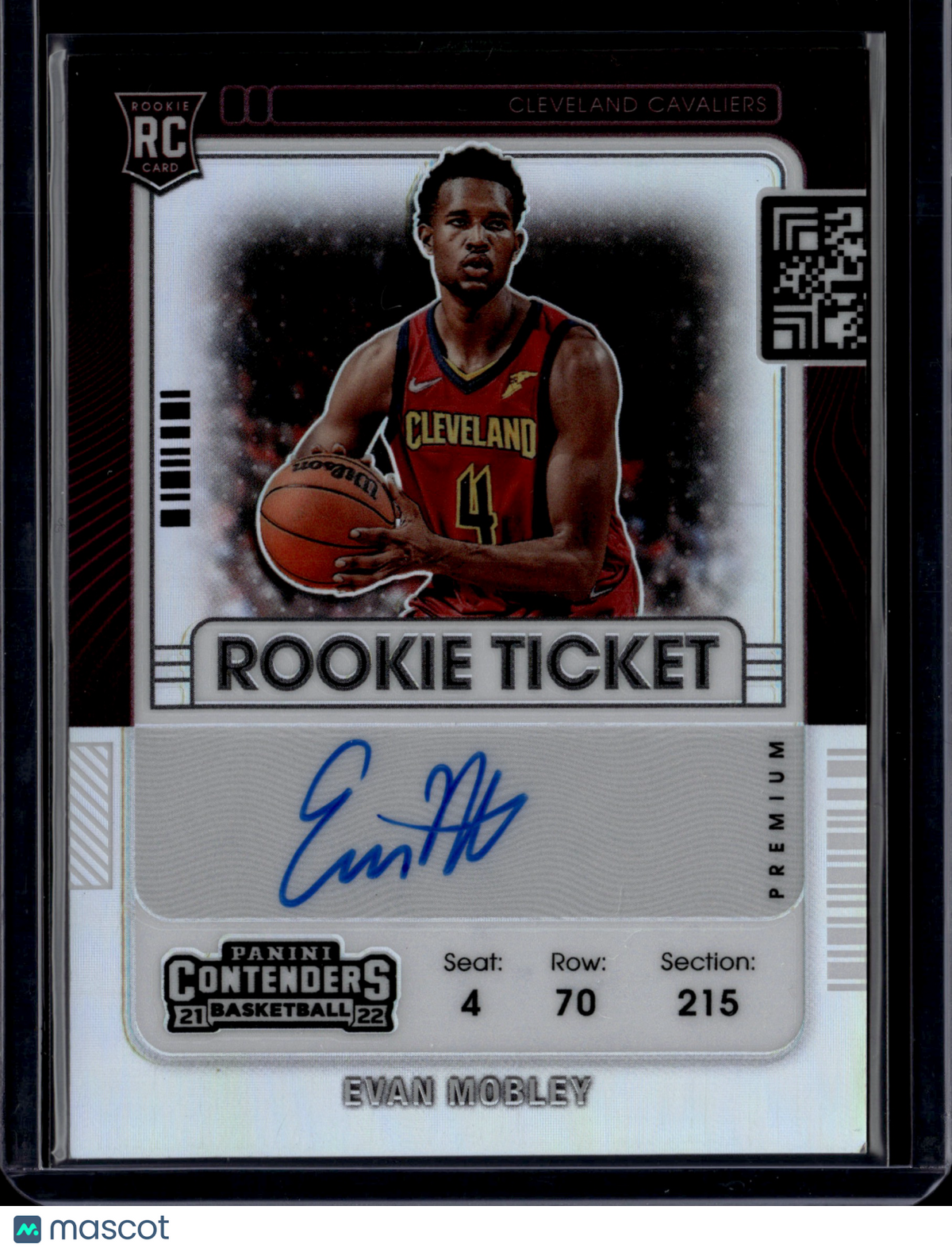 2022 Panini Contenders Basketball Evan Mobley Auto #103 Prizm RC