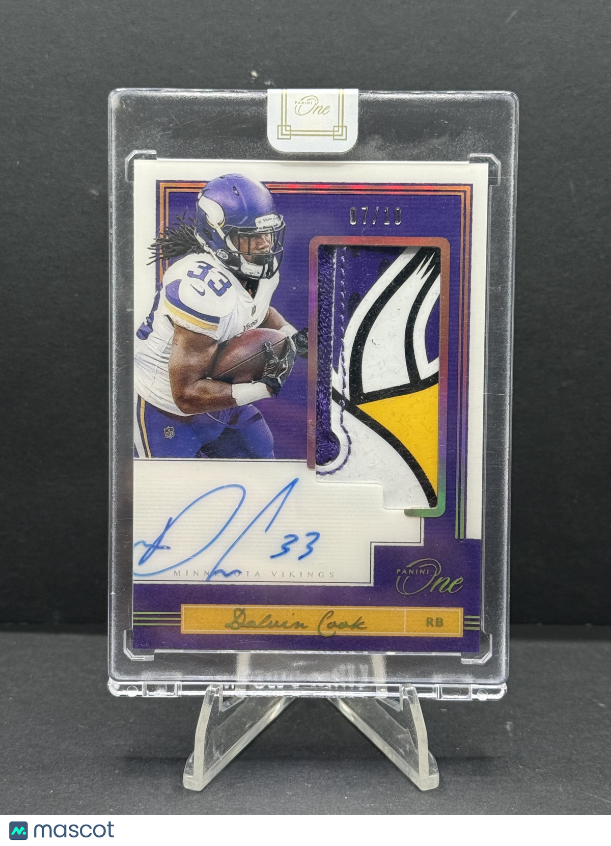 2019 Panini One Dalvin Cook #140 Auto /10 Patch