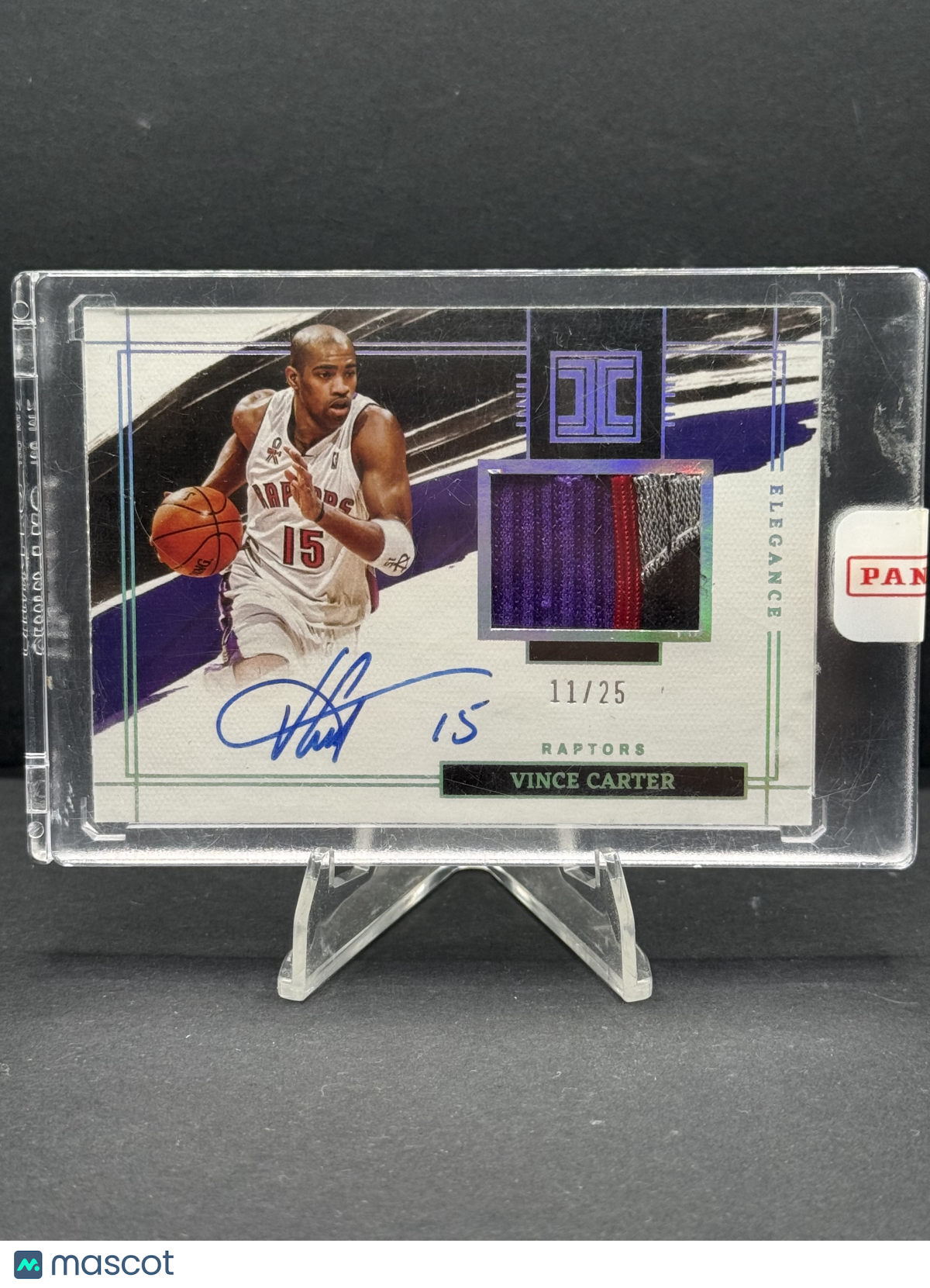 2021 Panini Impeccable Elegance Vince Carter #ER-VCT Patch Auto /25 Memorabilia