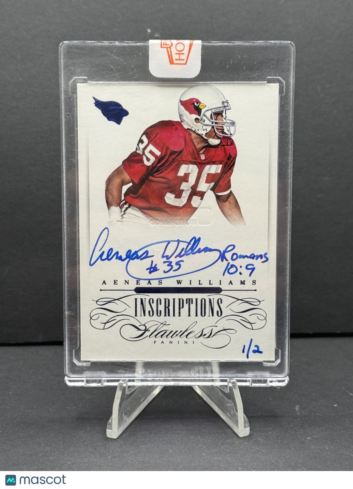 2016 Panini Flawless Aeneas Williams #I-AW Inscriptions Sapphire Auto 1/2