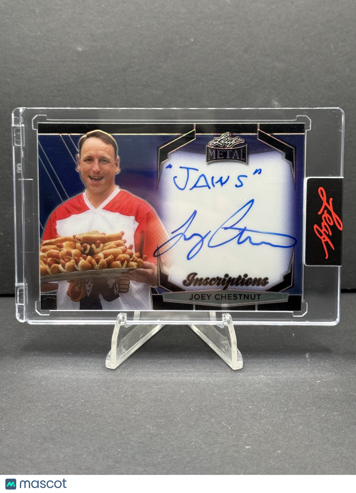 2024 Leaf Metal Joey Chestnut #MI-JC2 Inscription Auto /100