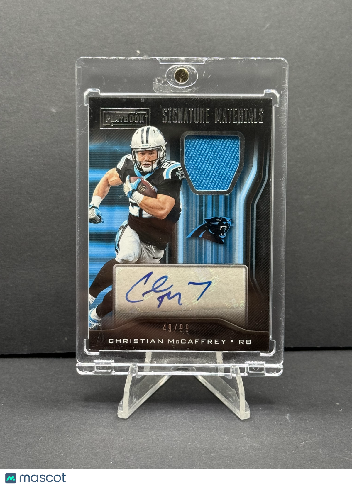 2018 Panini Playbook Christian McCaffrey #SM-CM Patch Auto /99