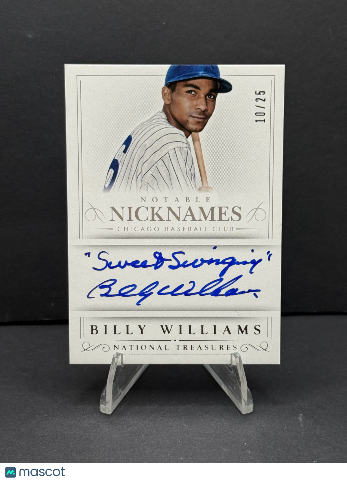 1960 Panini National Treasures Billy Williams #98 Inscription Auto /25
