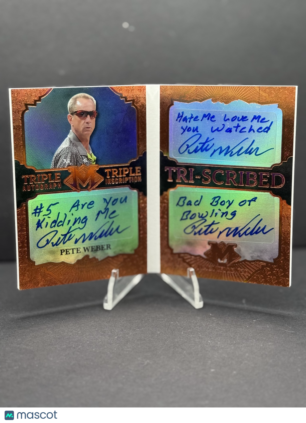 2023 Leaf Magnificence Tri-Scribed Pete Weber #TS-10 1/5